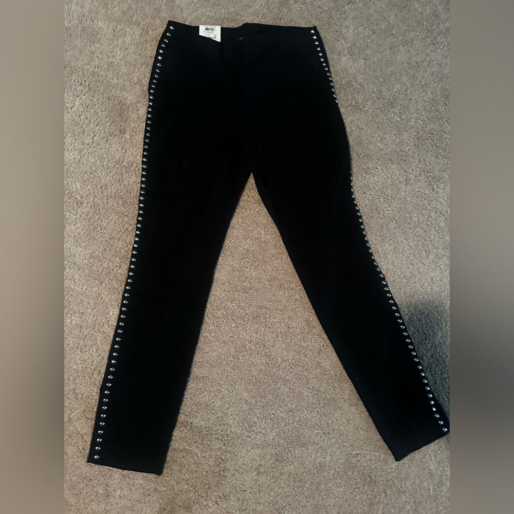 INC International Concepts Black Pants with Silver Studs